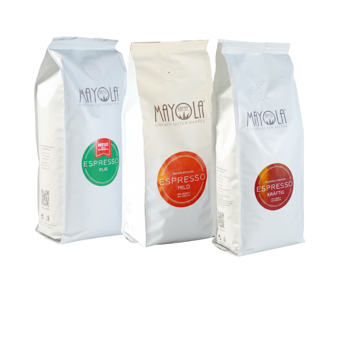 Espresso-Bundle 3x (indiv. Probierset in Kräftig, Mild & Pur)