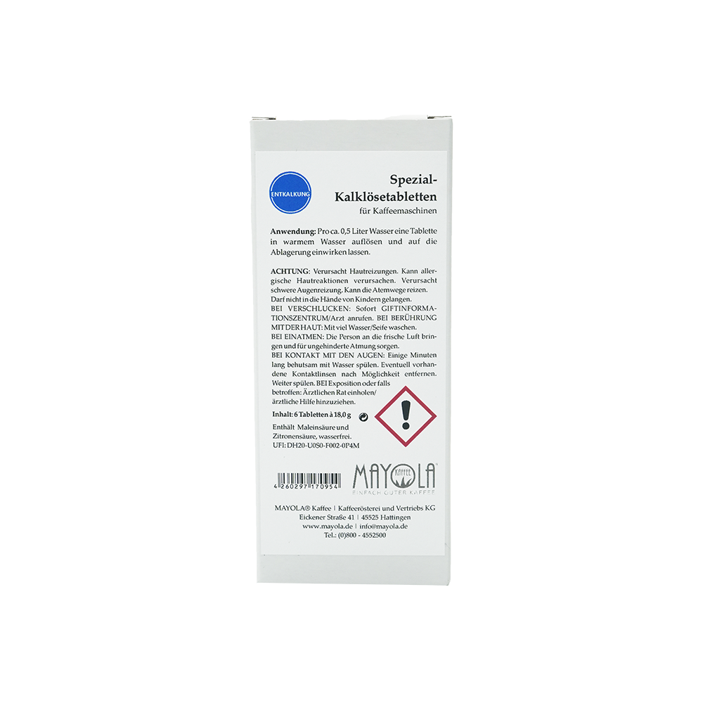 Entkalker Tablettenform 6 Tabletten